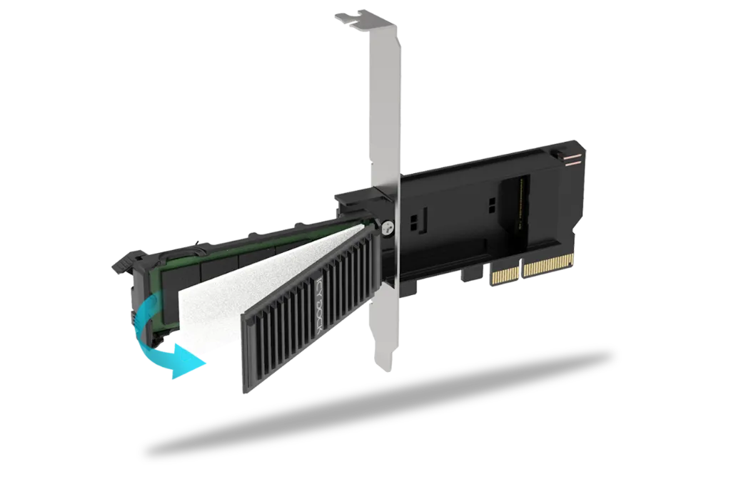 [4713227446273] MB305M4P-B 1x M.2 NVMe to PCIe 4.0 x 4 card w/ tray