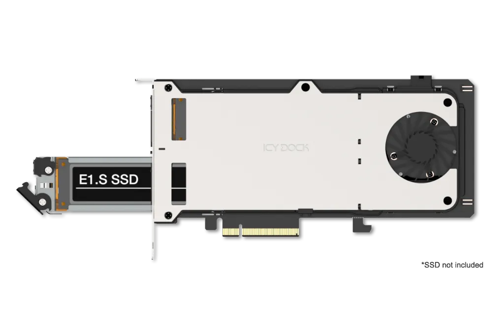 [4713227446174] MB303E5P-B 2 x E1.S SSD to PCIe 5.0 x 8 Removable SSD