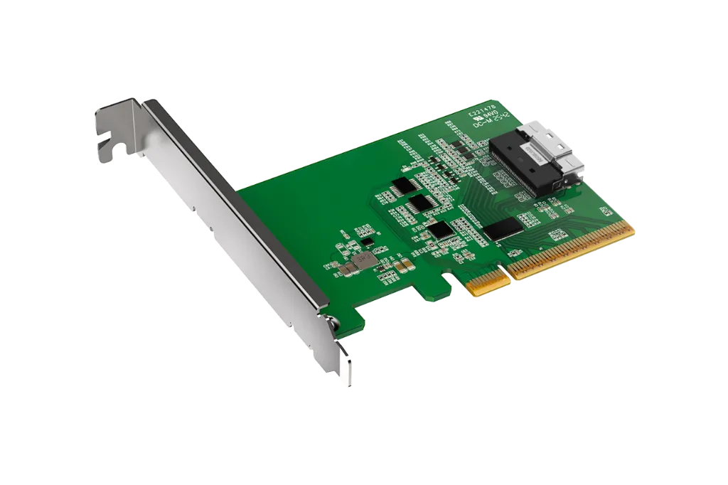 [4713227447003] MB409A4 SlimSAS 8i (SFF-8654) to PCIe 4.0 x8 Adapter Card with Redriver